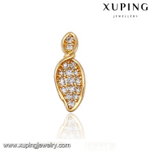 91335 Xuping Популярная Мода высокого качества Золотой Лист Shaped Lady Stud